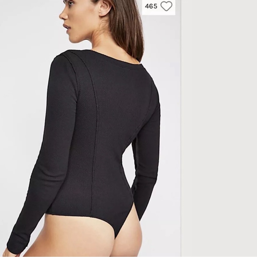 Free People Frankie Bodysuit Black Size Small - Picture 3 of 8